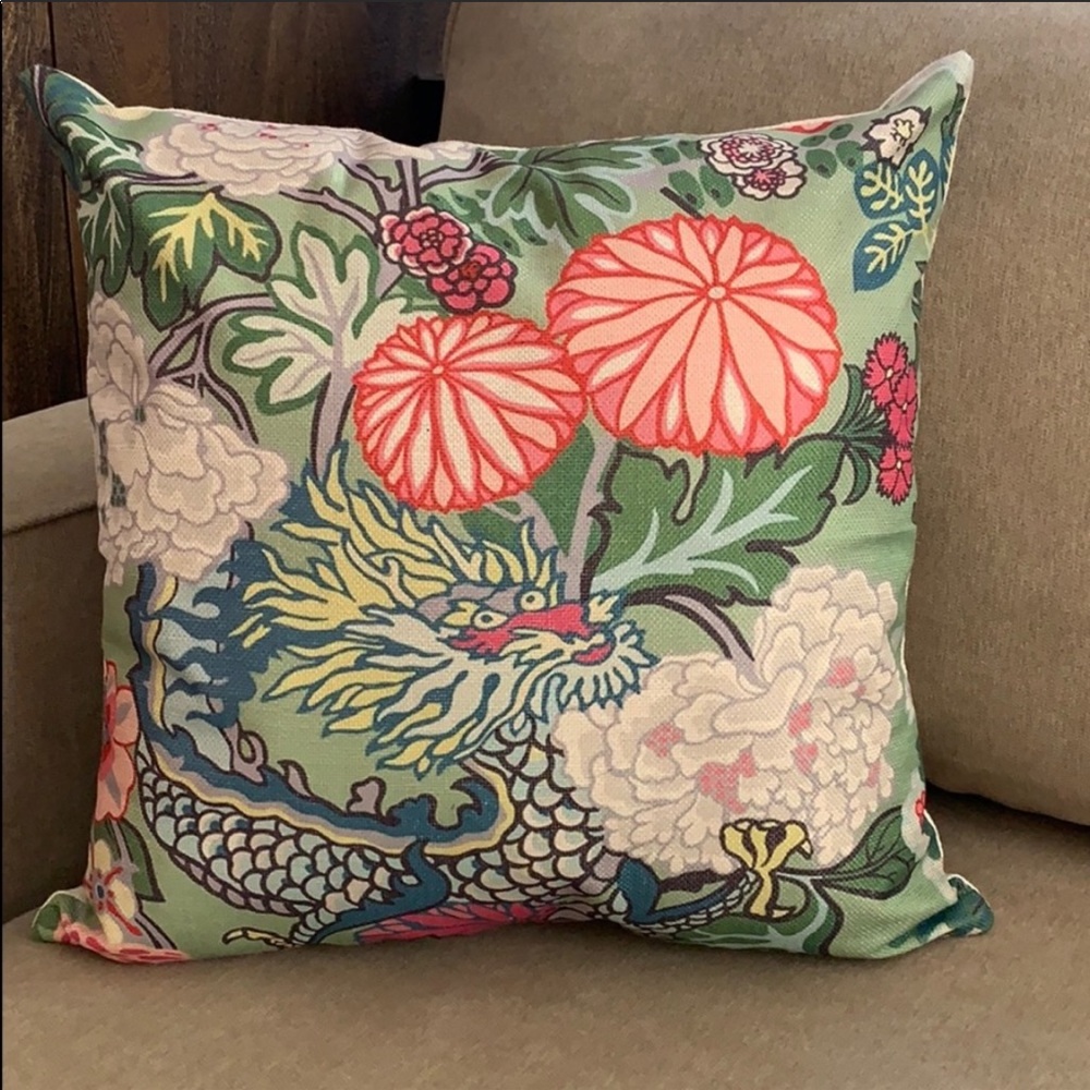 COPY - Chinoiserie Chic Dragon Pillow